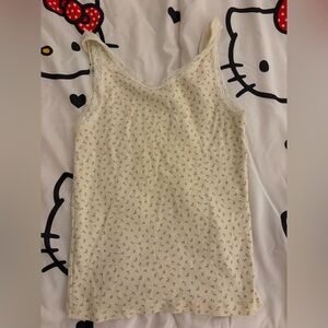 John Galt Lace Trim Floral Tank